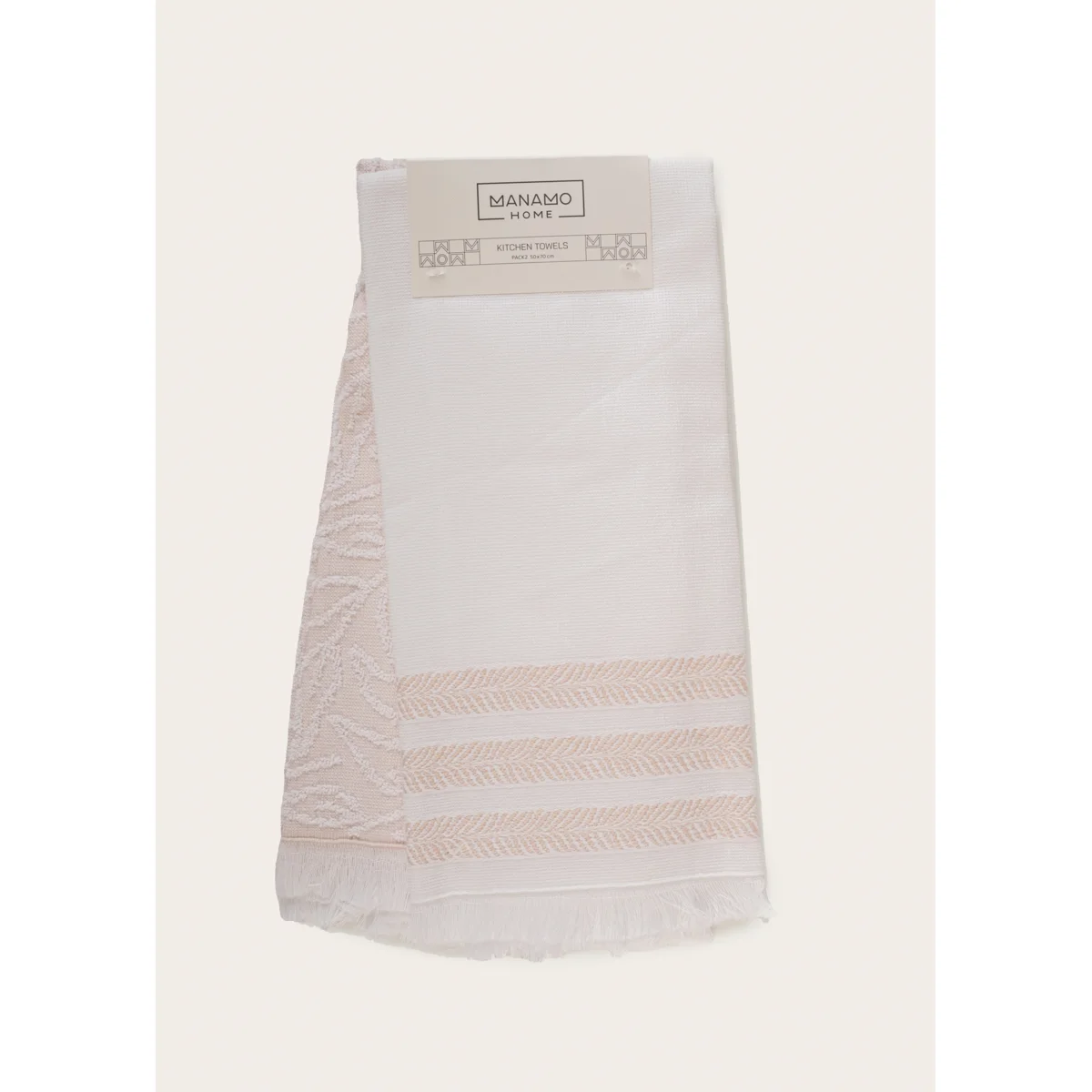 Manamo Benal/Ardi Jacquard Kitchen Towel  Cotton Blush 50x70  (2pc) cm