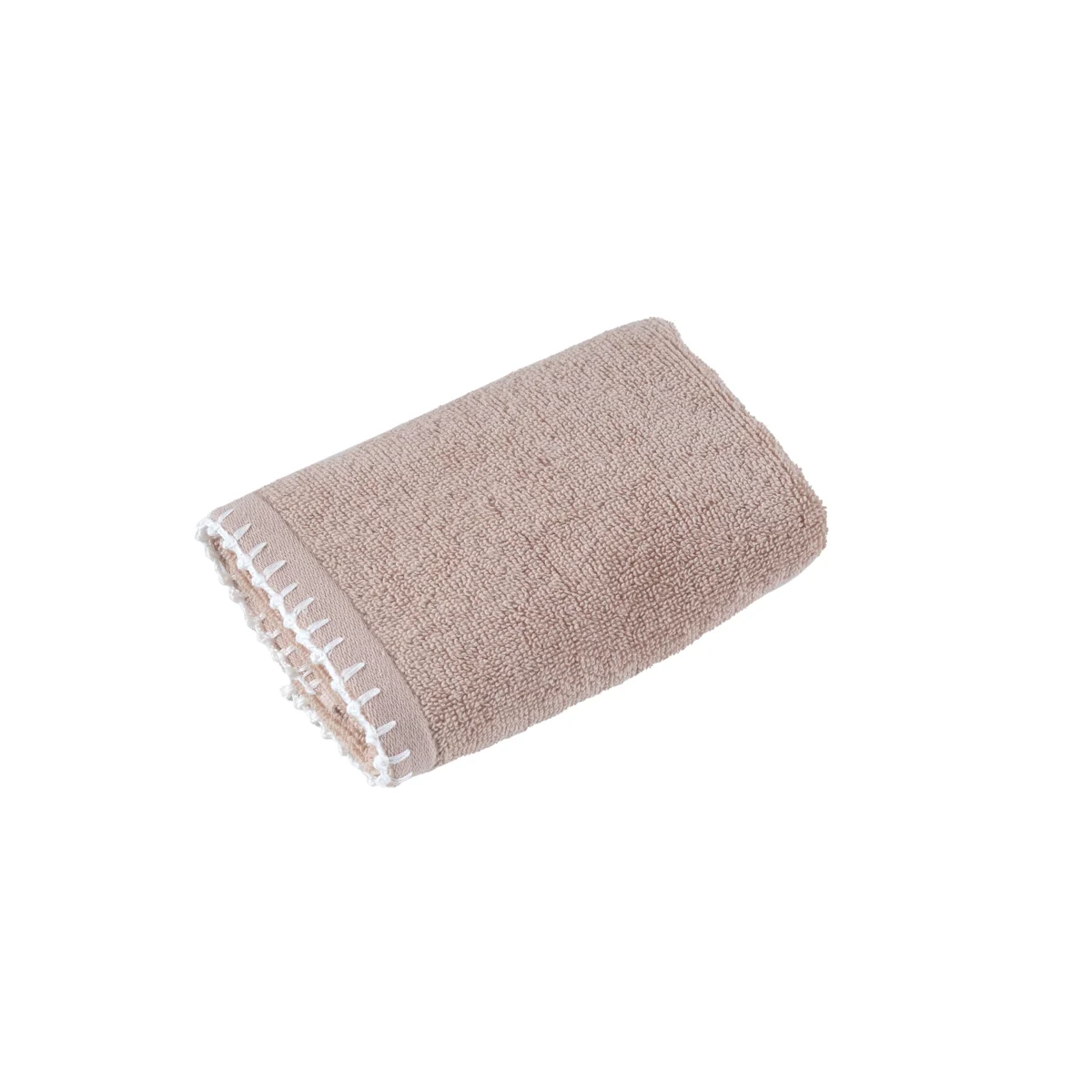 Manamo Frigya Embroidered Hand Towel Quartz/Ecru 30x50