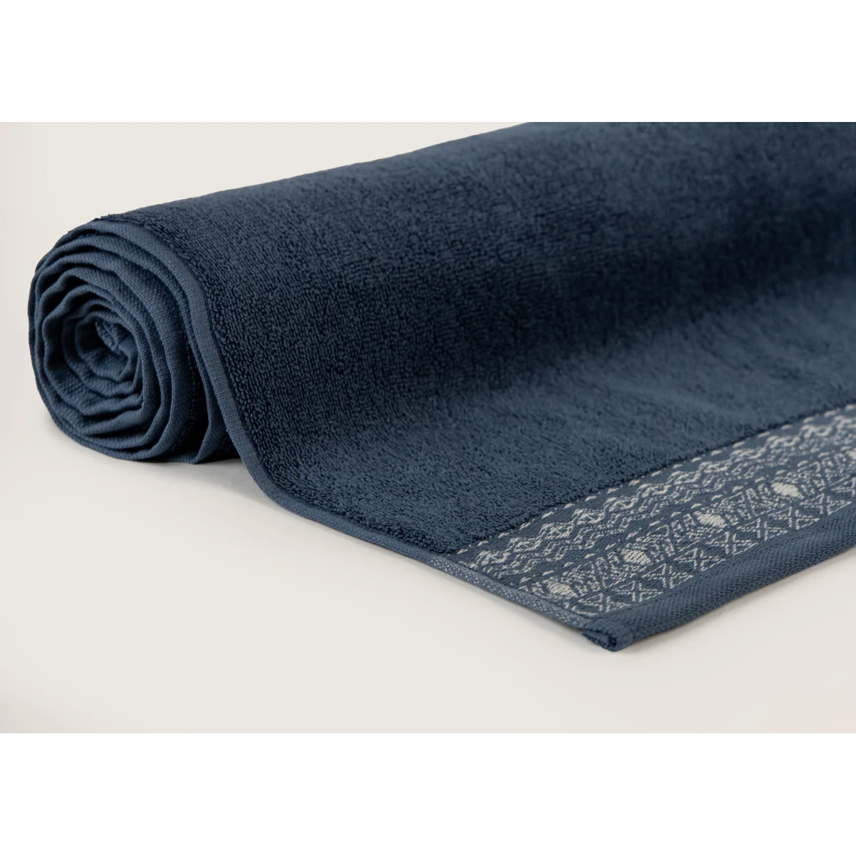 Manamo Blen Jacquard Hand Towel Cotton Indigo 30x50 cm