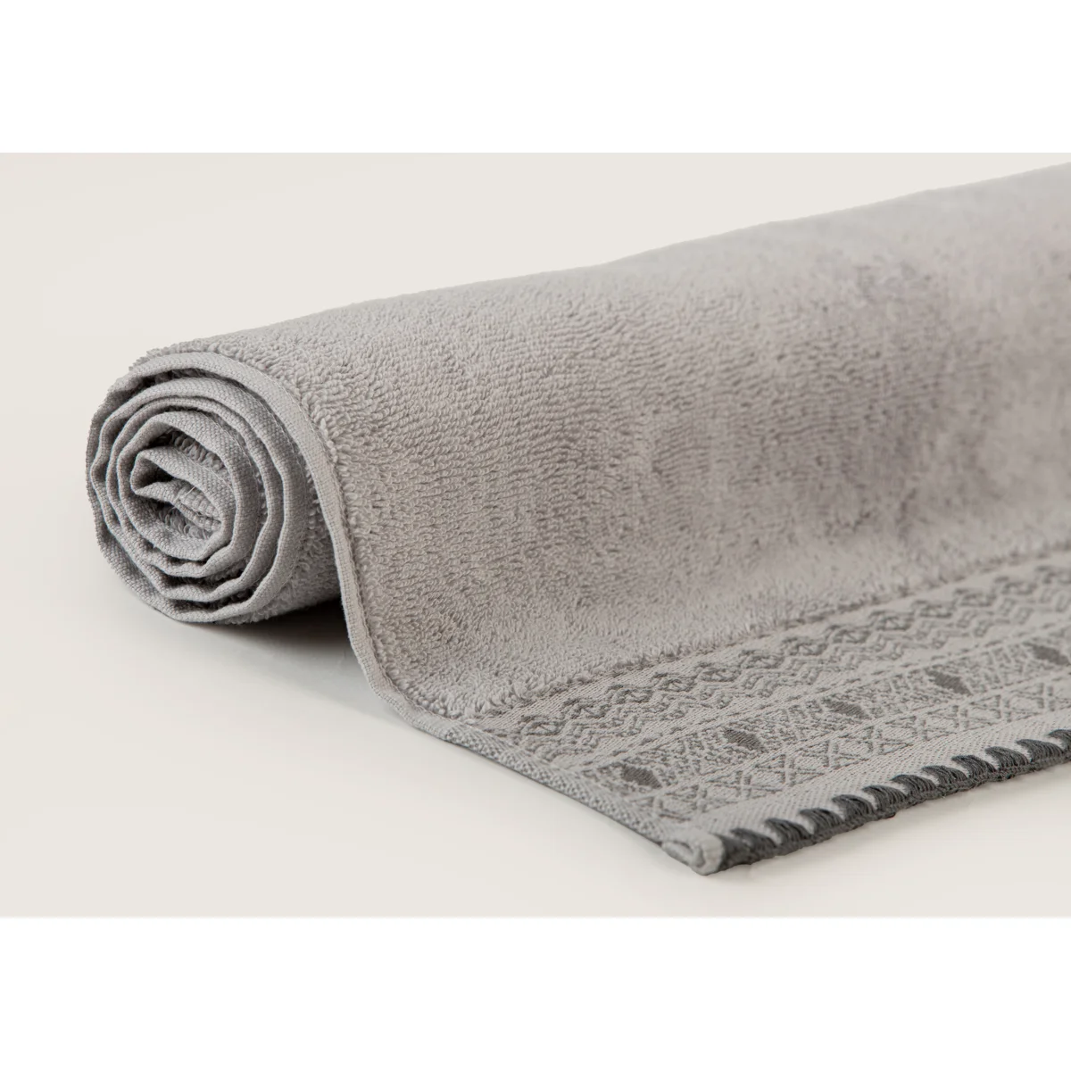 Manamo Blen Jacquard Face Towel Cotton Grey 50x85 cm