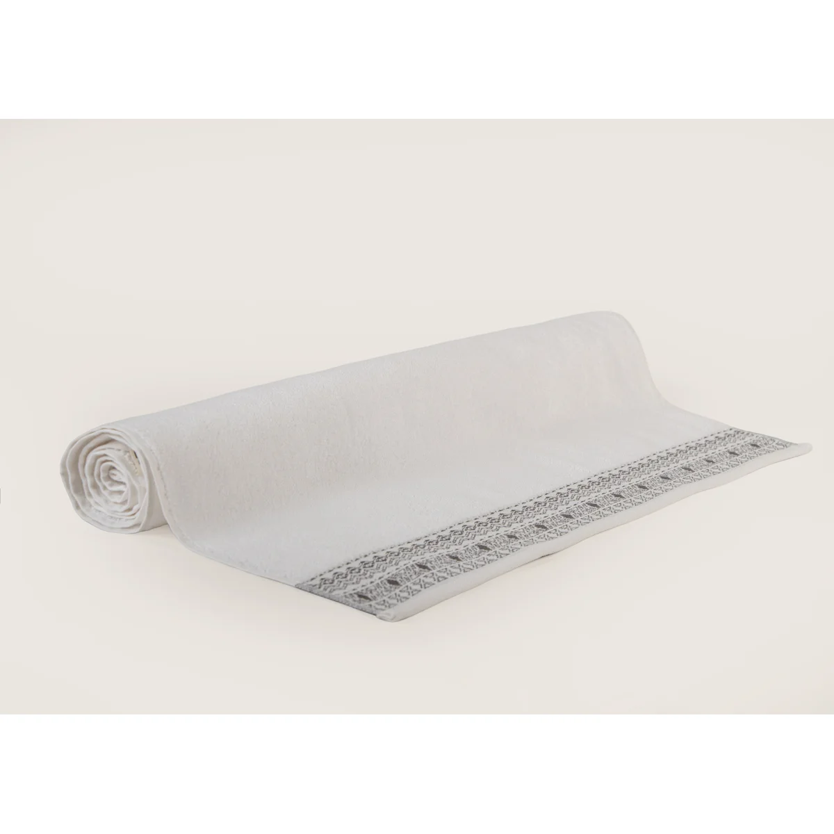 Manamo Blen Jacquard Bath Towel Cotton White 70x140 cm