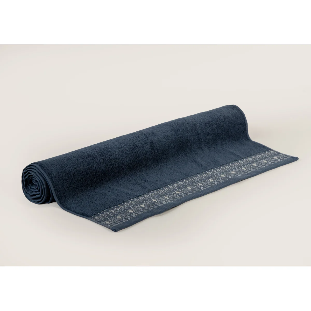 Manamo Blen Jacquard Bath Towel Cotton Indigo 70x140 cm