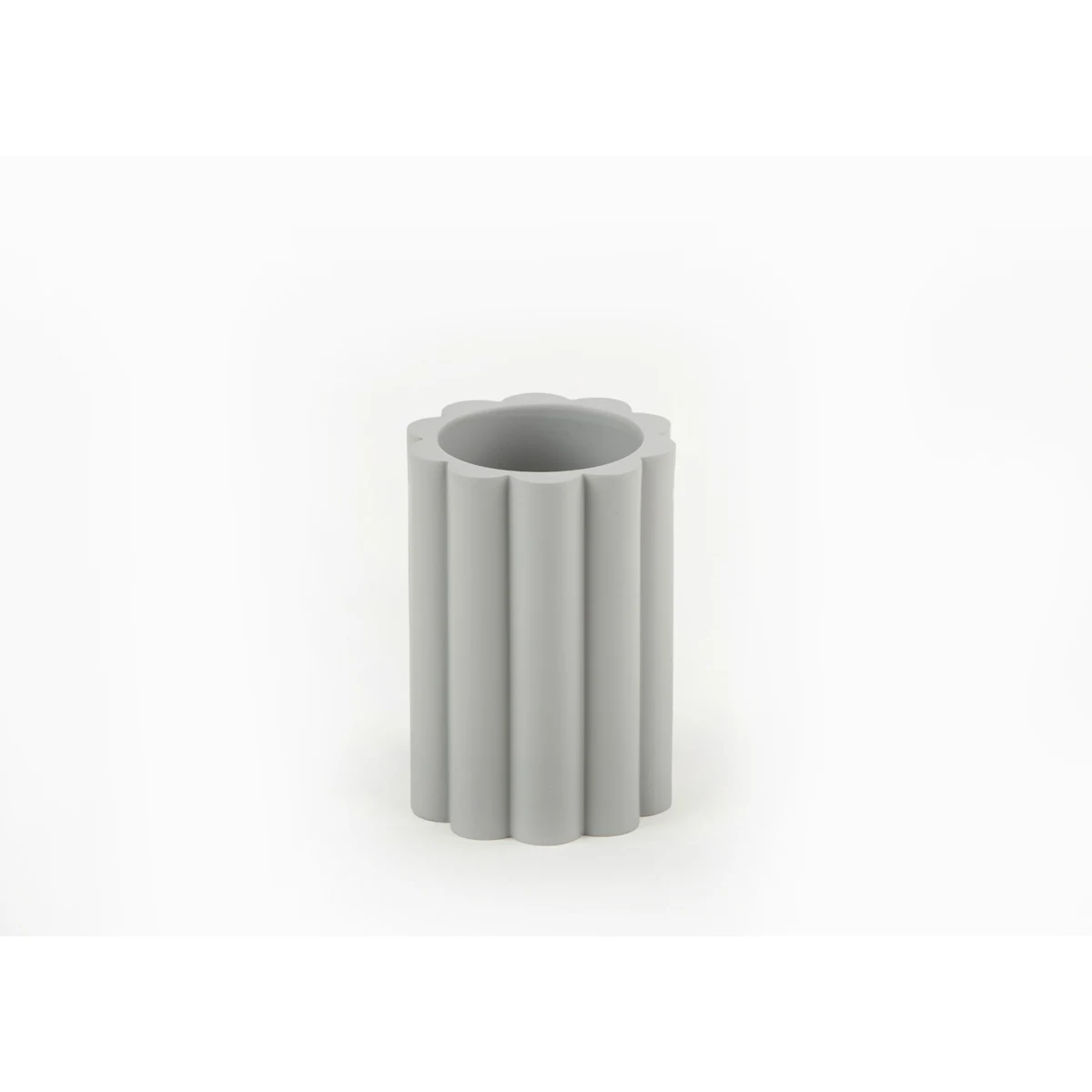 Manamo Tria Toothpaste Dispenser Polyresin Gray  7.5x7.5x11 cm