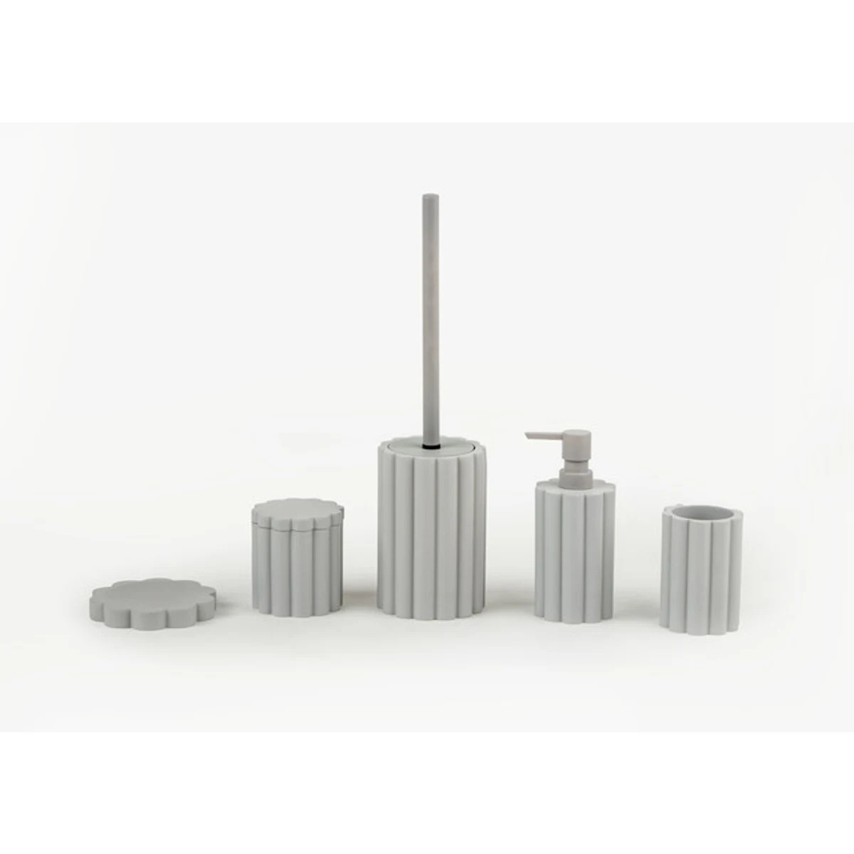 Manamo Tria Cotton Cover Polyresin Gray  8.8x8.8x9.6 cm