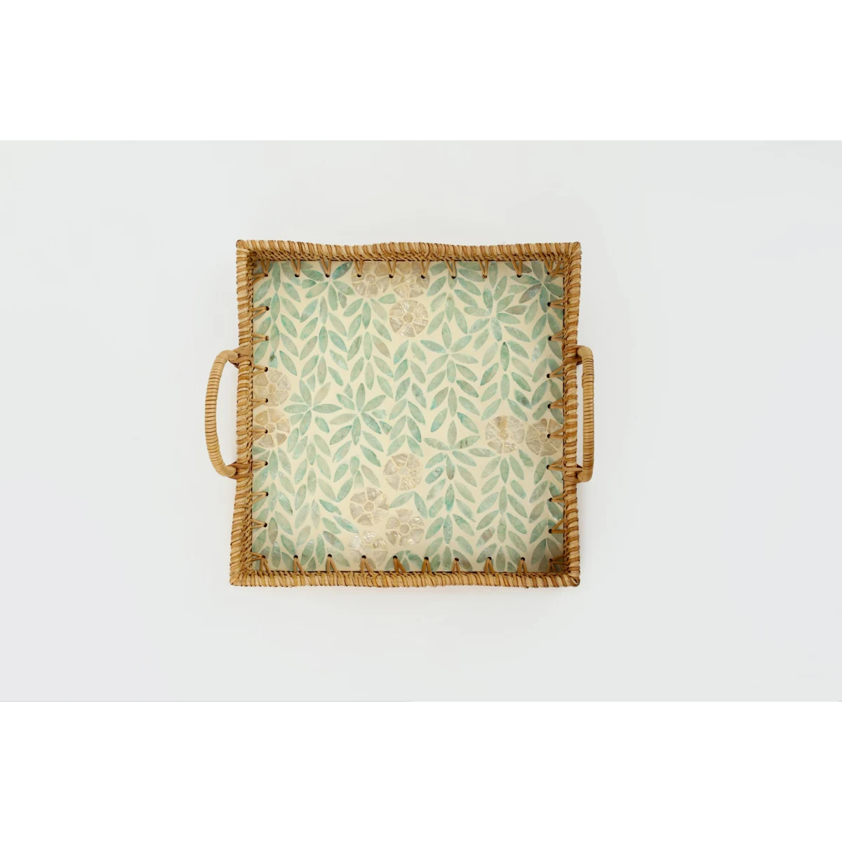 Manamo Madelyn ლანგარი Bamboo/Pearl/Rattan 38x36x12.5/6 სმ