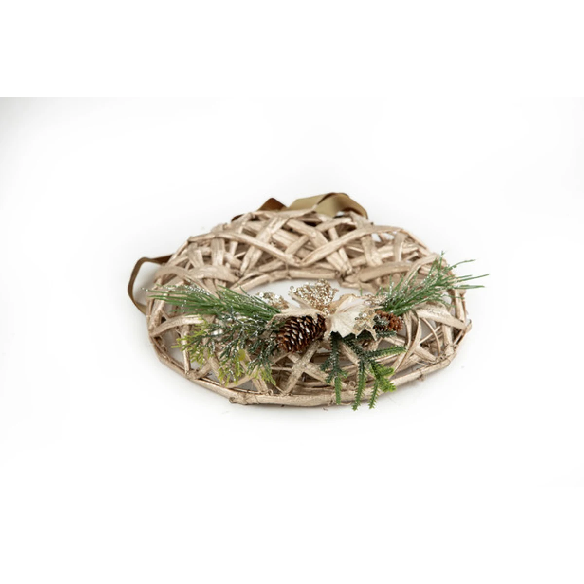 STRIP BARK DOOR DECORATION 27X26X7 CM CHAMPAGNE