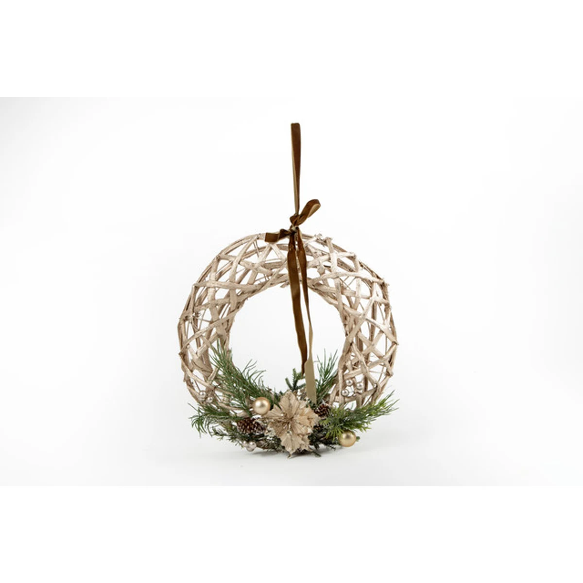 STRIP BARK DOOR DECORATION 27X26X7 CM CHAMPAGNE