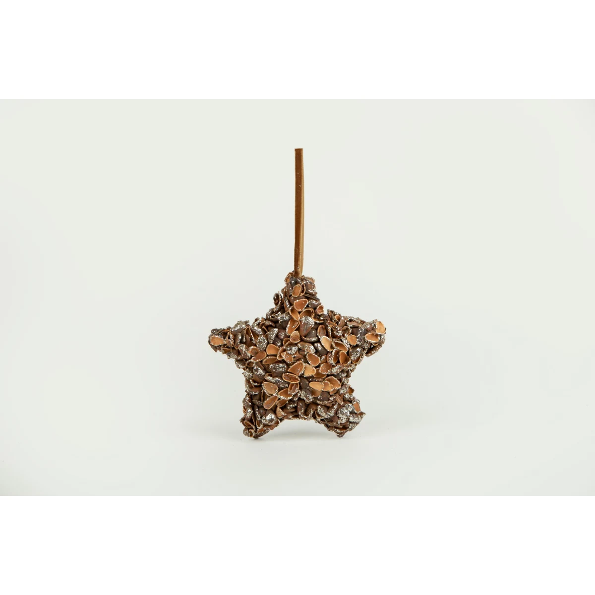PINESSED STAR HANGING ACCESSORY 14.X14X4.5 CM NATURAL / CHAMPAGNE