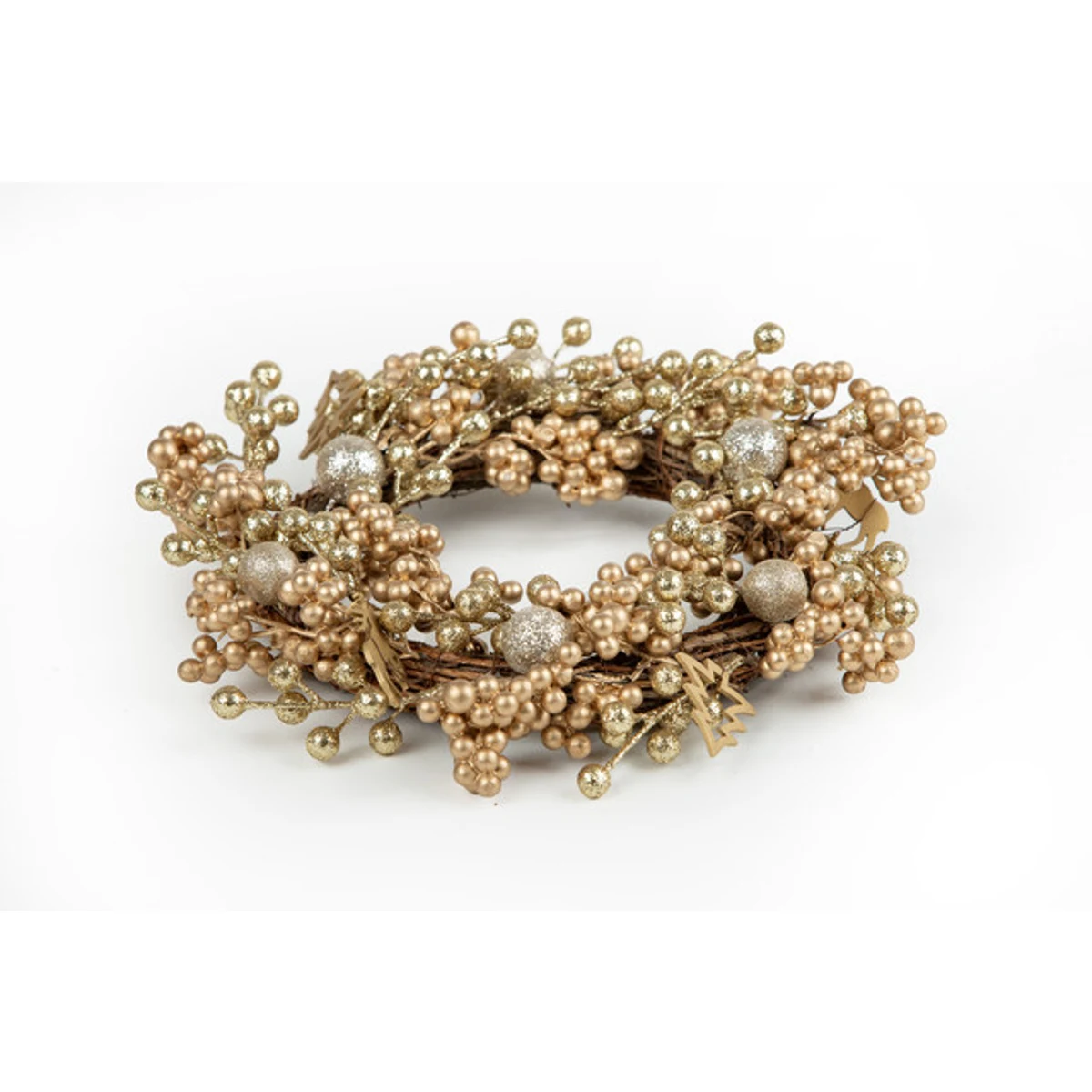 BERRY BRANCH DOOR DECORATION 30X7 CM NATURAL / GOLD