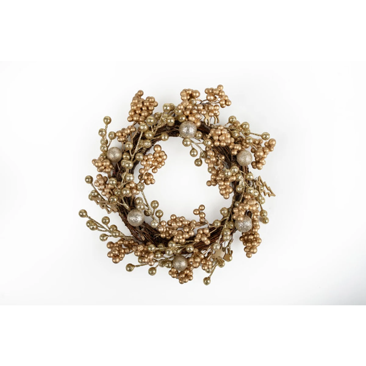 BERRY BRANCH DOOR DECORATION 30X7 CM NATURAL / GOLD
