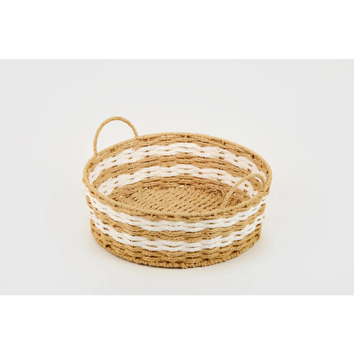 Manamo Pretty დეკორატიული კალათა დაწნული თეთრი 38x38x13 სმ