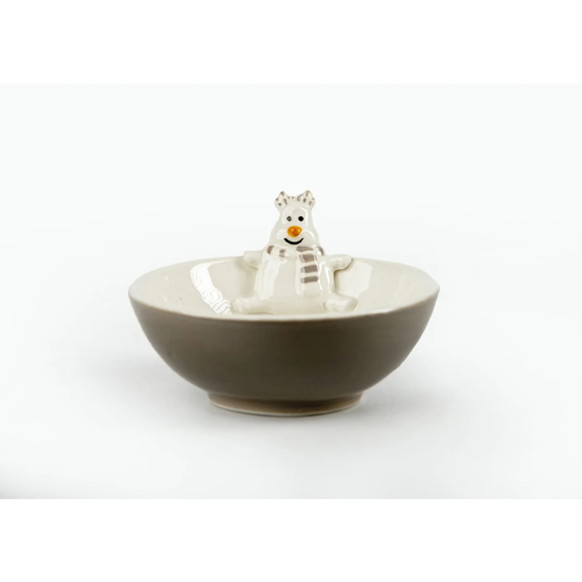 SNOWY CERAMIC CUP  11.3X12.1X6.5 CM GRAY / WHITE