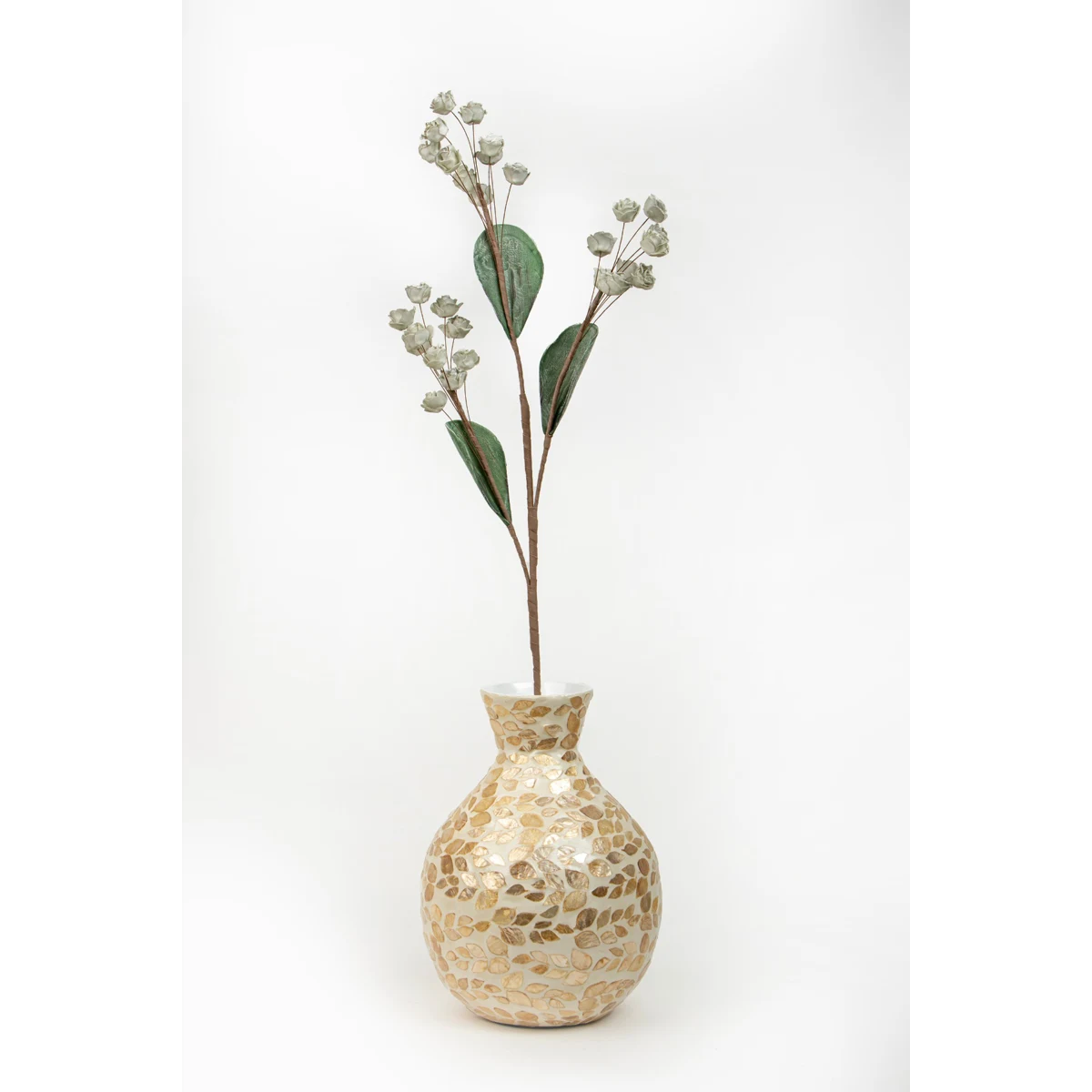 Manamo Tiny Rose Artificial Flower  Grey  97 cm