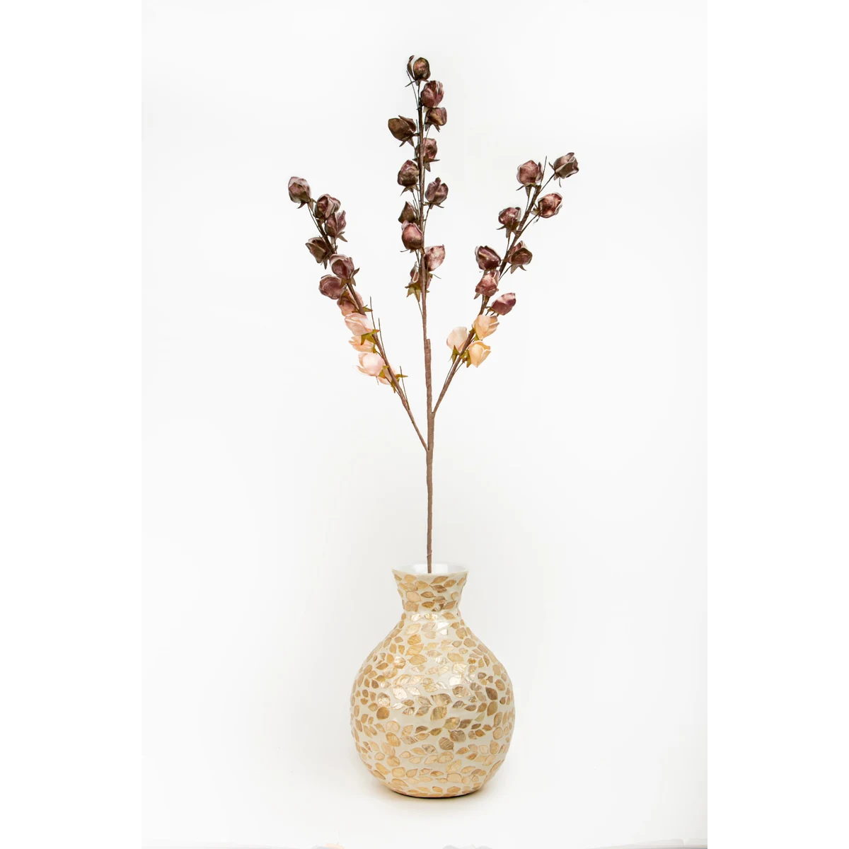 Manamo Rose Bud Artificial Flower  Damson 118 cm