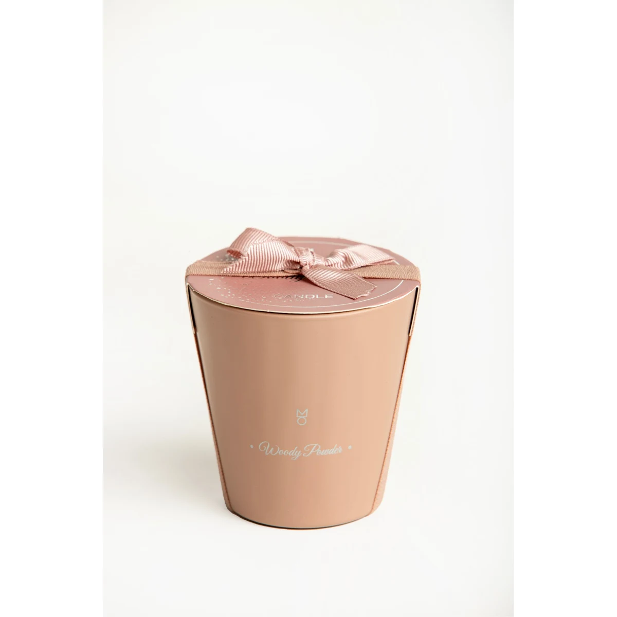 Manamo  Woddy Powder სურნელოვანი სანთელი ვარდისფერი 160 გრ