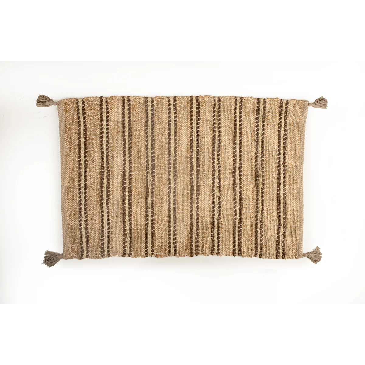 Manamo Eden Jute  Rug Handwoven Tasseled Brown 80x130 cm