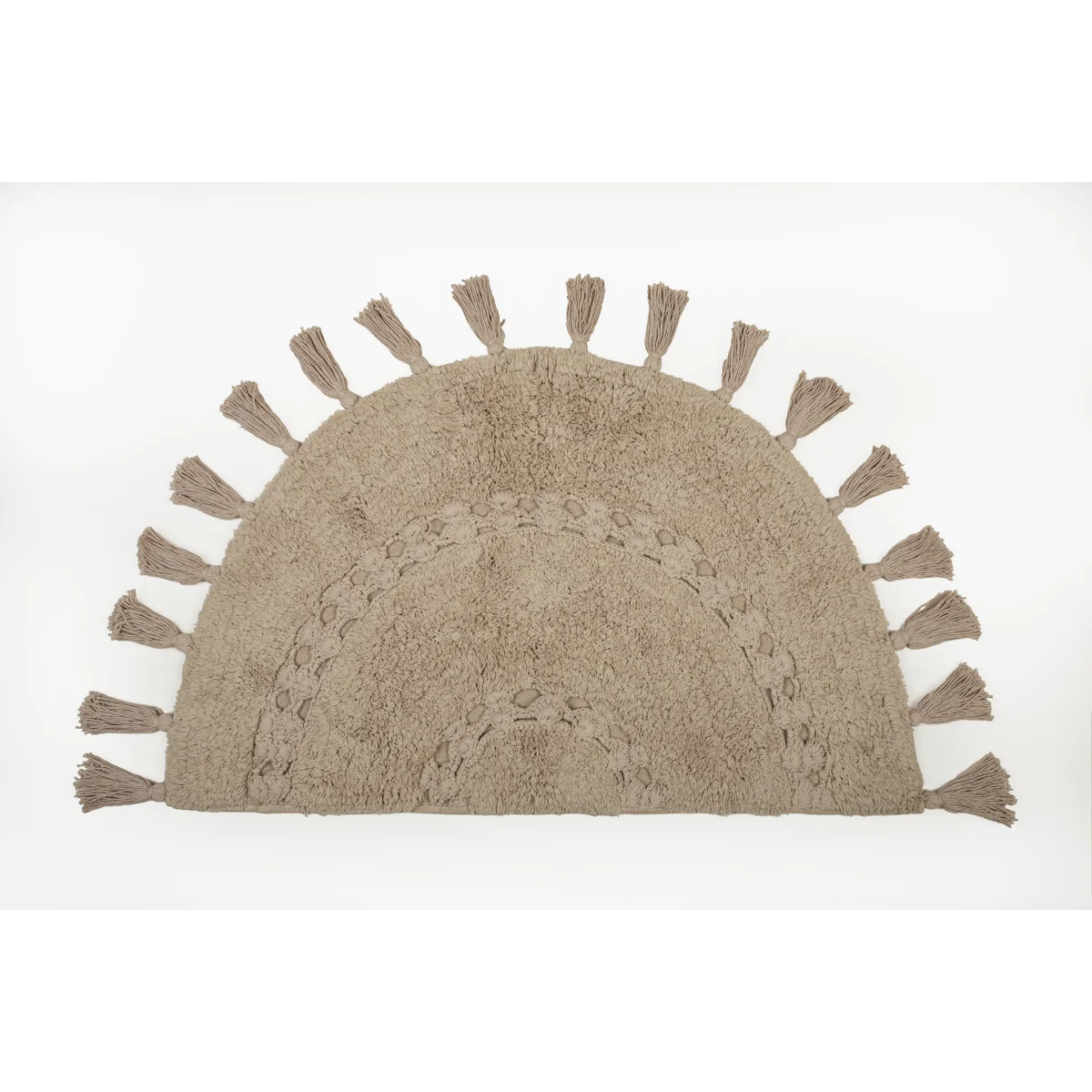 Manamo Versa  Bath Mat Cotton Handwoven Tasseled Mocha 50x80 cm