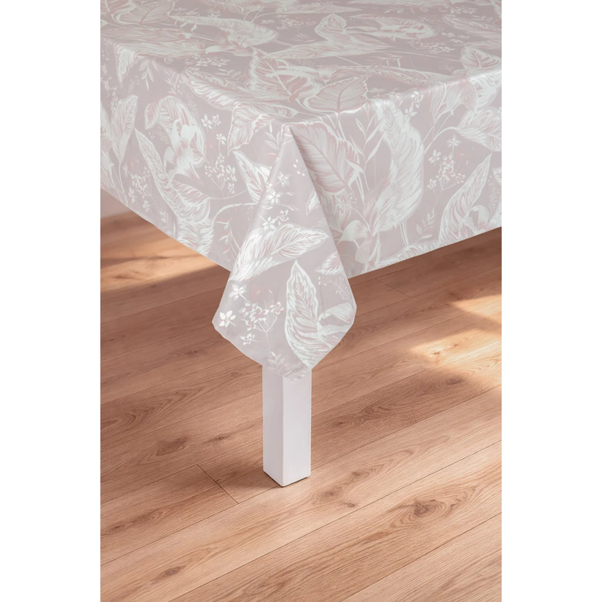 Manamo Flower  Table Cloth Polyester Cream Digital Printed 140x320 cm
