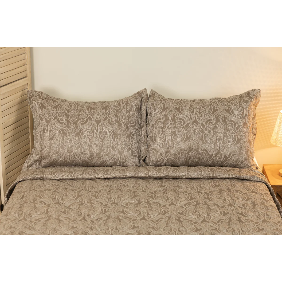 Manamo Paisley  Bed Cover Set Polyester Taupe 240X250+50X70 CM(2)