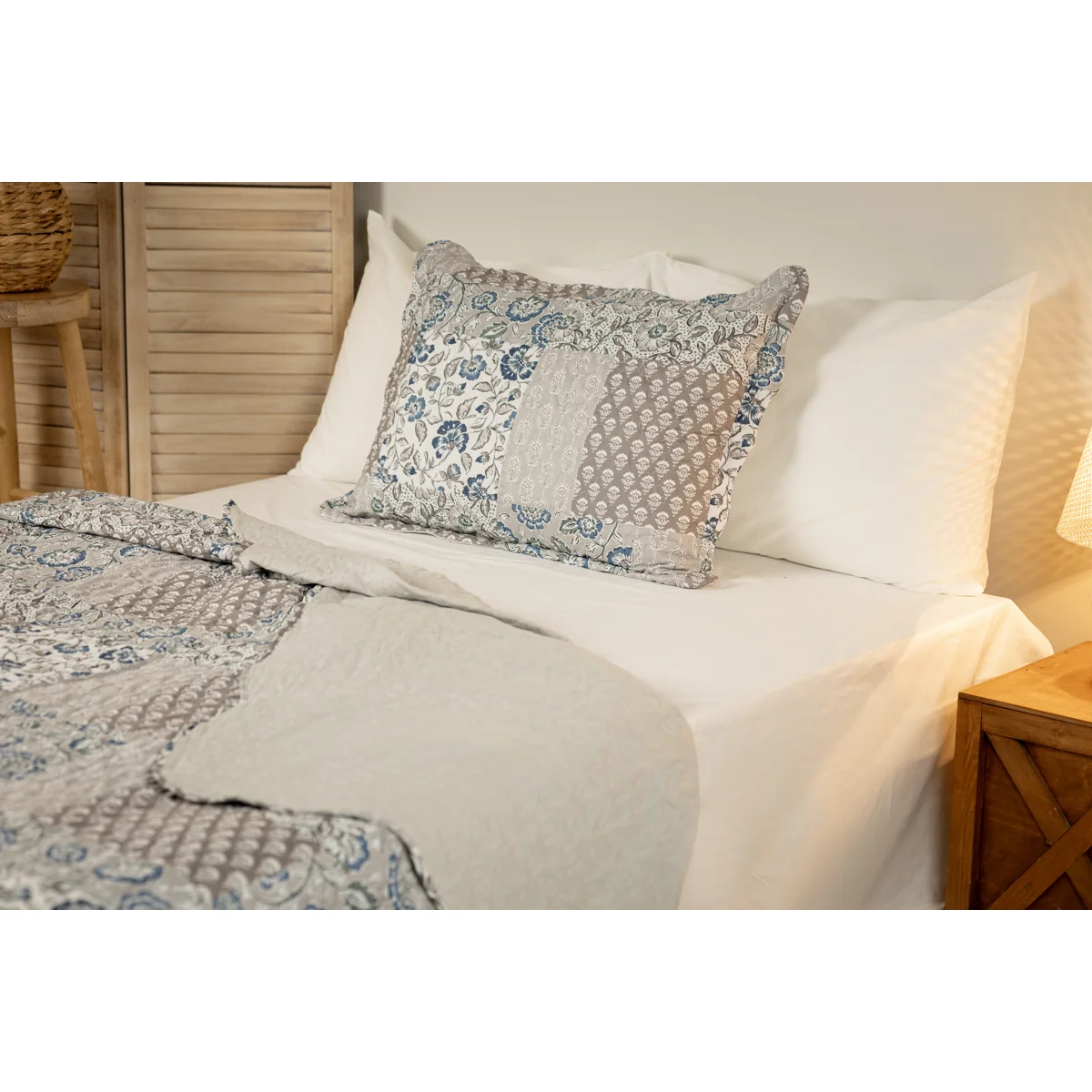 Manamo Damask Digital Printed Bed Cover Polyester Mink 180x240+50x70 cm