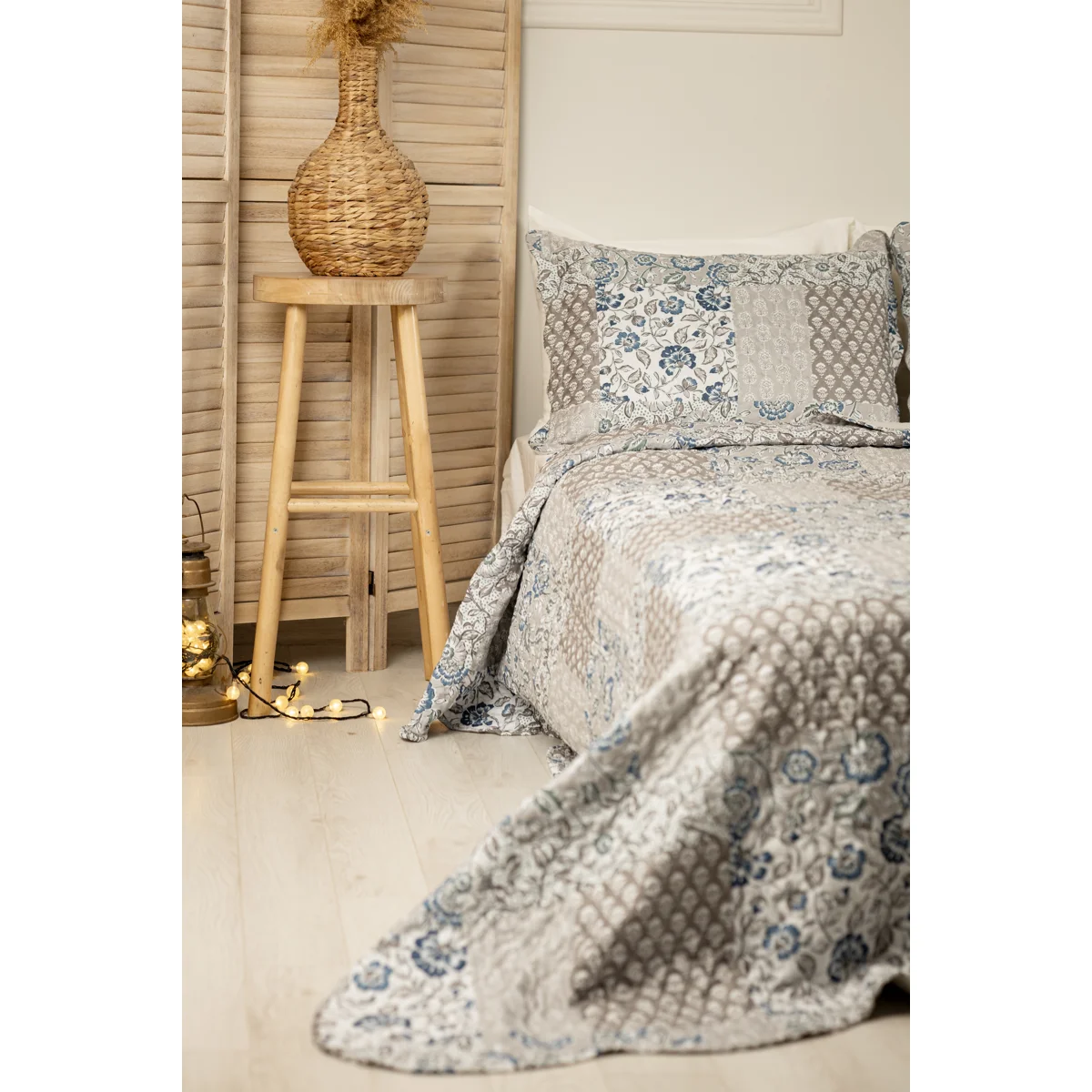 Manamo Damask Digital Printed Bed Cover Polyester Mink 180x240+50x70 cm