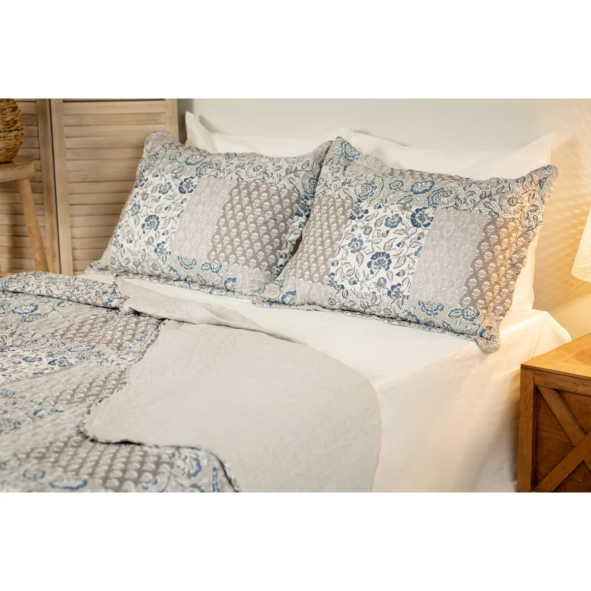 Manamo Damask Digital Printed Bed Cover Polyester Mink 240x250+50x70 cm(2)