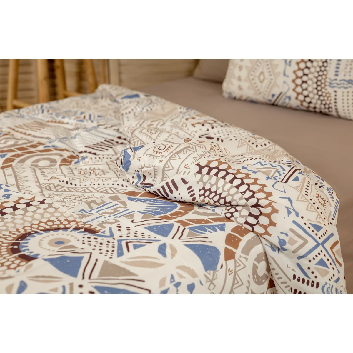 Manamo Mandala Bed Linen Set Cotton Mink/Ecru 200x220 cm+240x260 cm+50x70 cm(2)