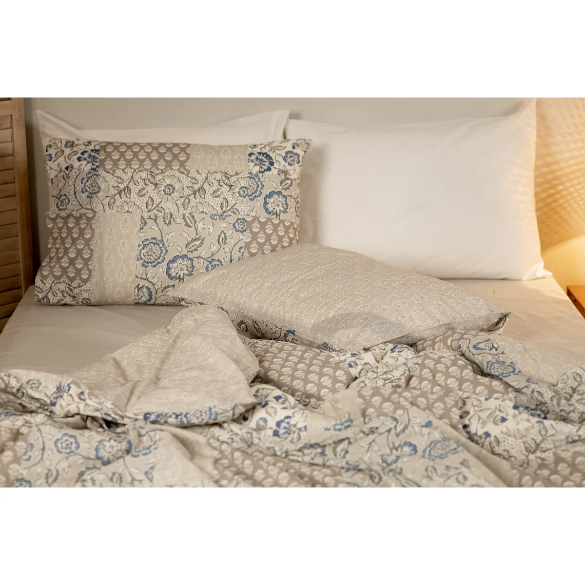Manamo Damask Bed Linen Set Cotton Mink 200x220 cm+240x260 cm+50x70 cm(2)