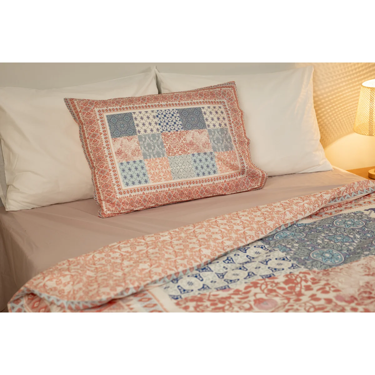 Manamo Ethnic Bed Linen Set Cotton Colorful 160x220+180x240+50x70 cm