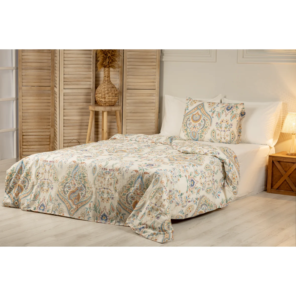 Manamo Chandelier Bed Linen Set Cotton Yellow 160x220+180x240+50x70 cm