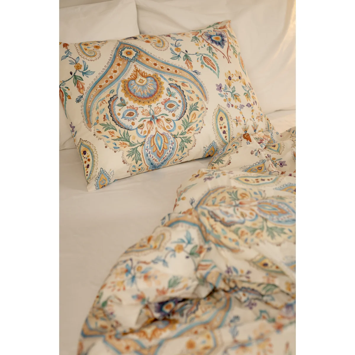 Manamo Chandelier Bed Linen Set Cotton Yellow 160x220+180x240+50x70 cm