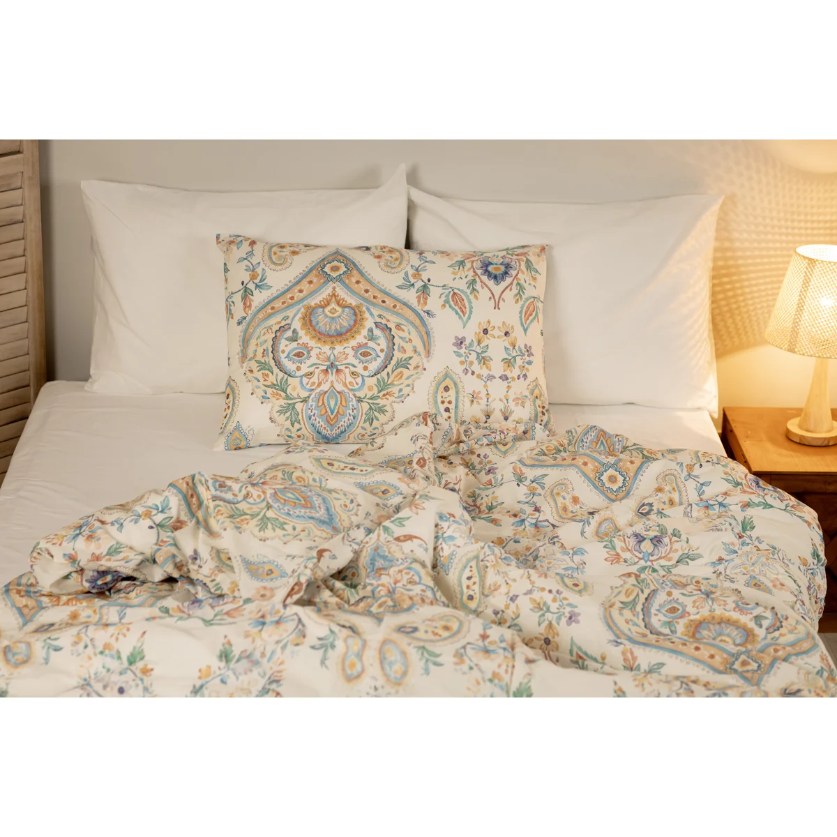 Manamo Chandelier Bed Linen Set Cotton Yellow 160x220+180x240+50x70 cm