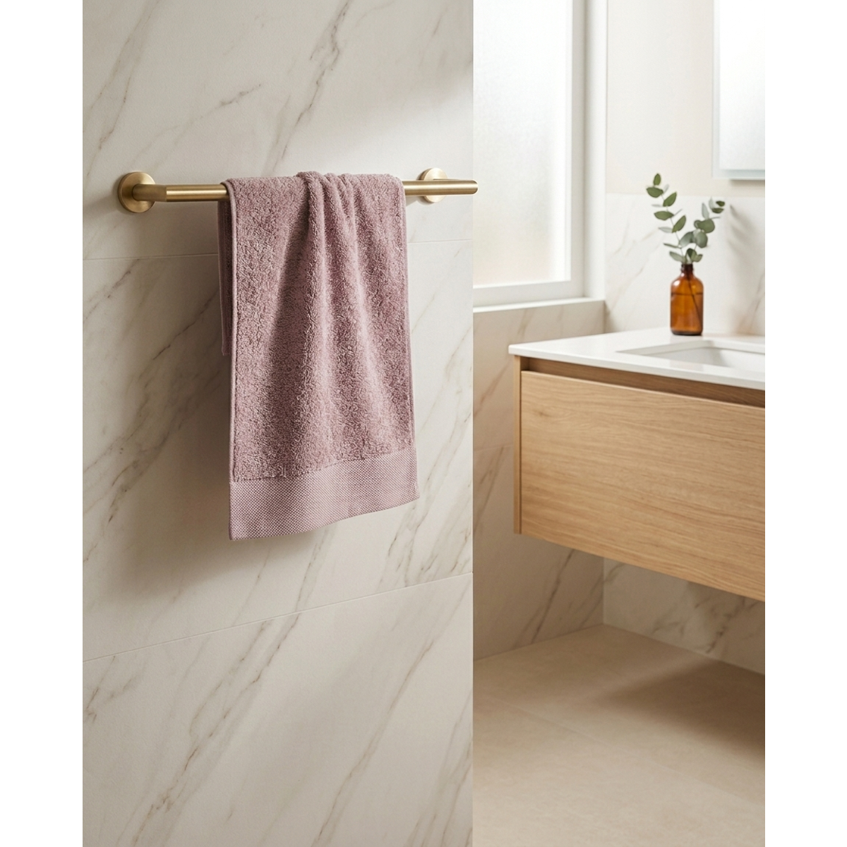 Manamo Pure Bamboo Face Towel Violet 50x85  