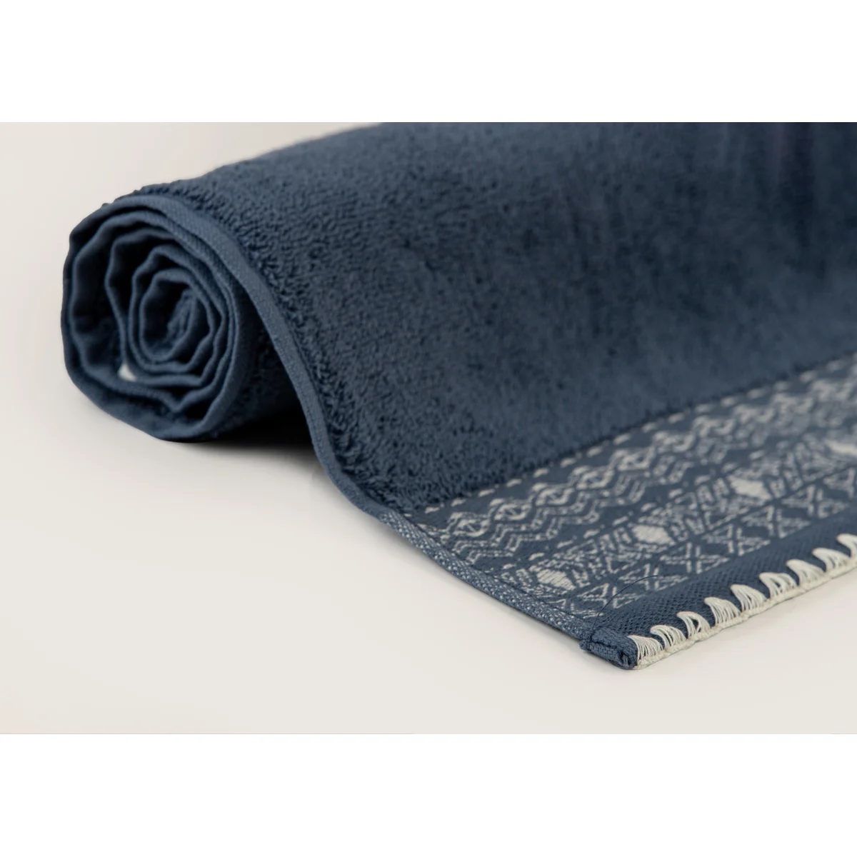 Manamo Blen Jacquard Face Towel Cotton Indigo 50x85 cm
