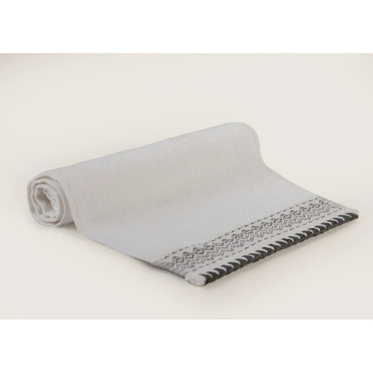 Manamo Blen Jacquard Hand Towel Cotton White 30x50 cm