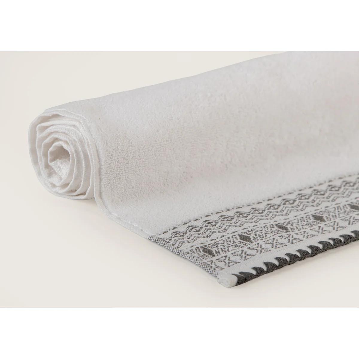 Manamo Blen Jacquard Hand Towel Cotton White 30x50 cm