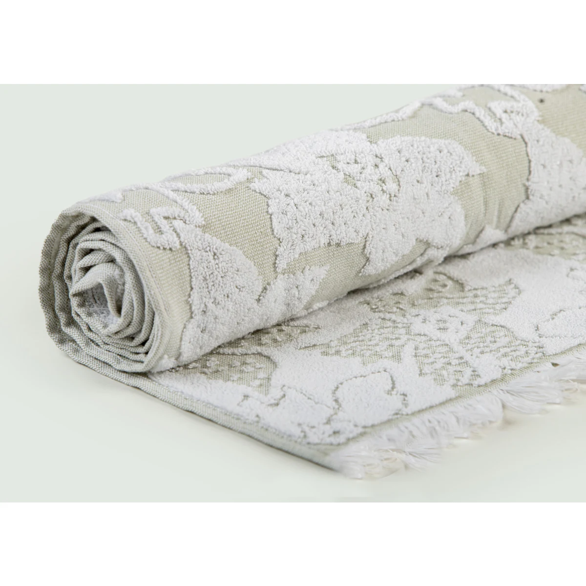 Manamo Valencia Jacquared Face Towel Cotton Cameo 50x85 cm