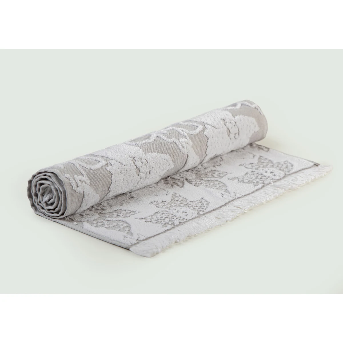 Manamo Valencia Jacquard Face Towel Cotton Grey 50x85 cm