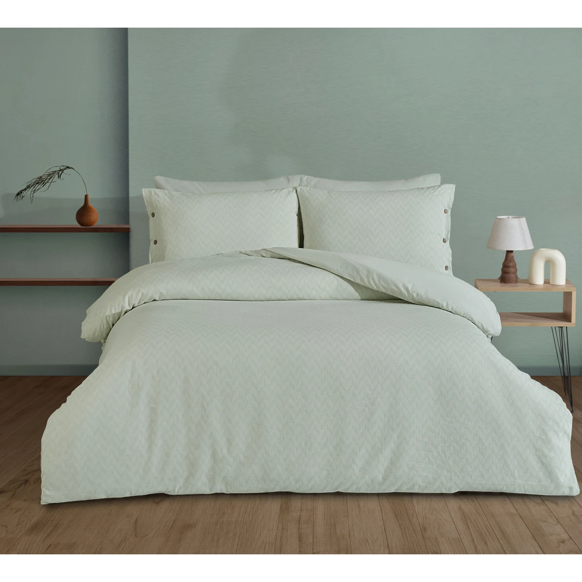 Manamo Nando Duvet Cover With Pillow Case Cotton Cameo  200x220 + 50x70 (2pcs)