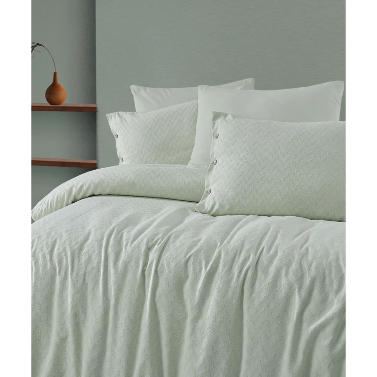 Manamo Nando Duvet Cover With Pillow Case Cotton Cameo  200x220 + 50x70 (2pcs)