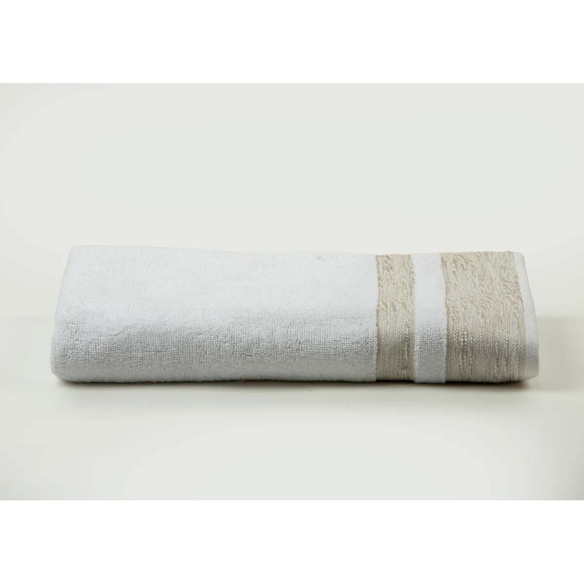 Manamo Pender Jacquard Bath Towel Cotton White 70x140 cm