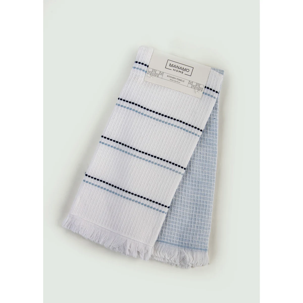 Manamo  Baggy-Harvey Jacquard Kitchen Towel Set Of 2x50X70 Indigo