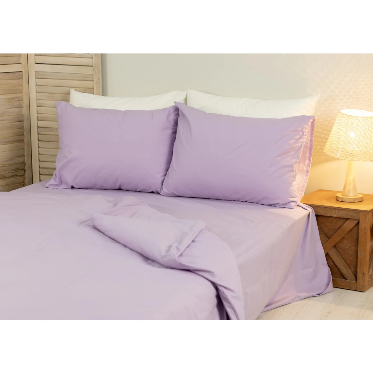 Manamo M&D Duvet Cover Cotton Violet Double 200x220 cm