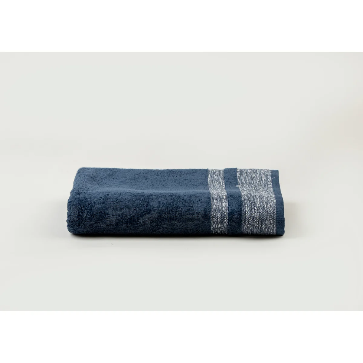 Manamo Pender Jacquard Bath Towel Cotton Indigo 70x140 cm
