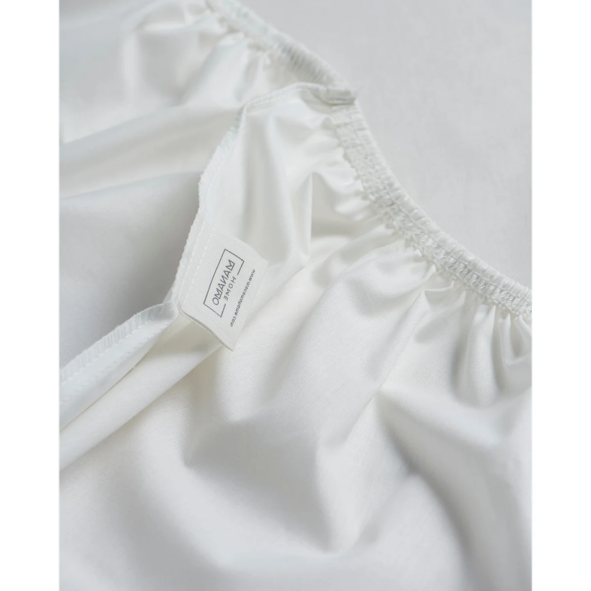 Manamo M&D Fitted Sheet Cotton Double Ecru 160x200+30 cm