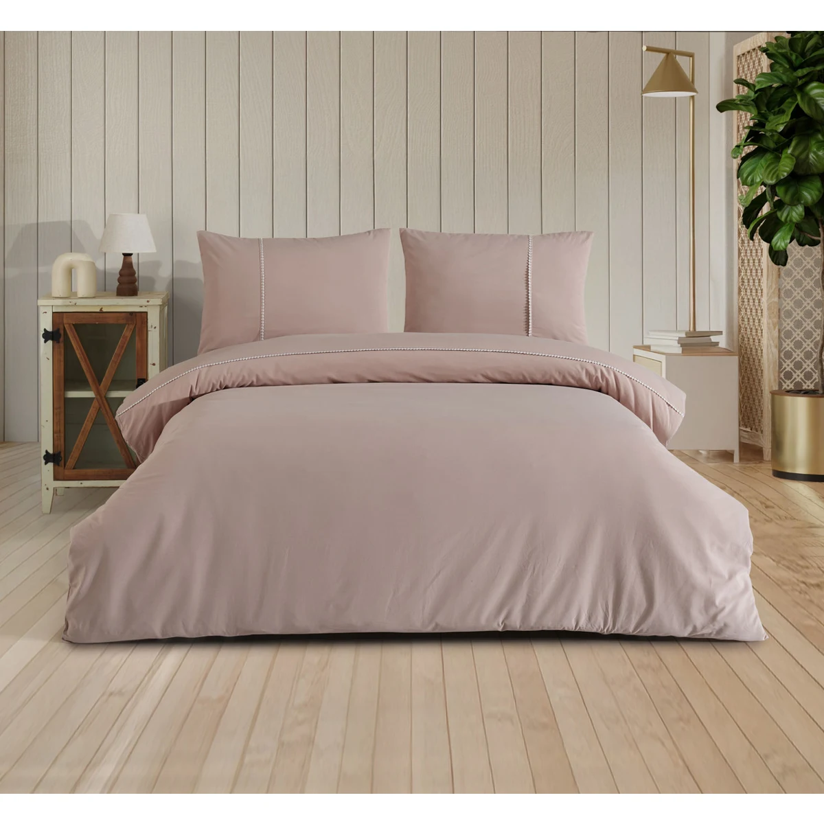 Manamo Frigya Duvet Cover With Pillow Case Cotton Quartz  160x220 +50x70