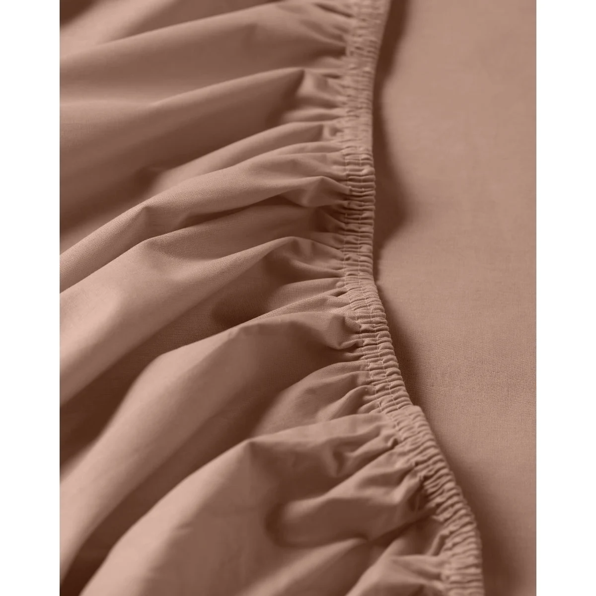 Manamo M&D Fitted Sheet Cotton Single Beige 100x200+30 cm