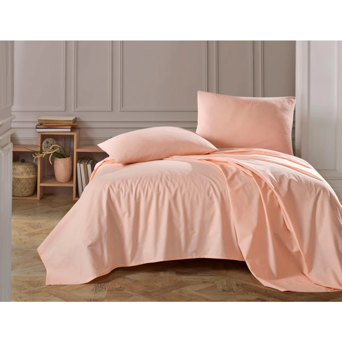 Manamo M&D Flat Bed Sheet Cotton Blush Single 180x260 cm