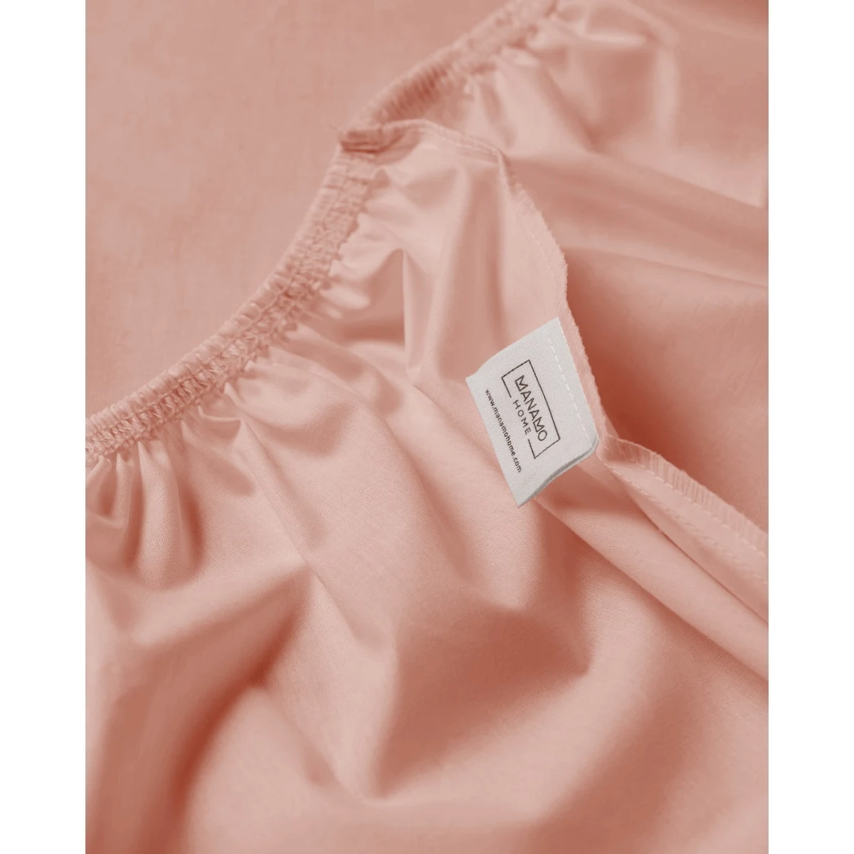 M&D FITTED SHEET  BLUSH  160X200+30