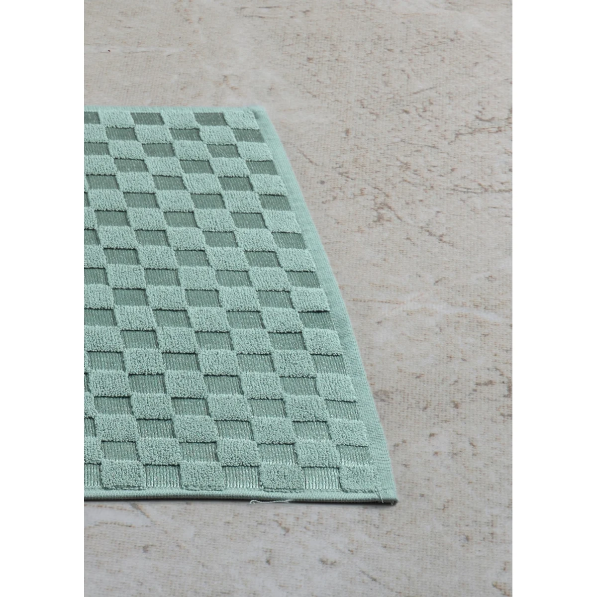 Manamo Checker Cotton Bathmat Cameo 50x80 cm